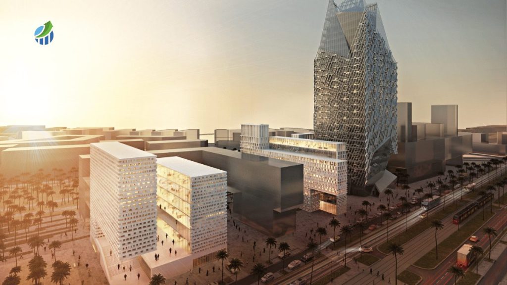 Casablanca Finance City Leads Africa’s Growth aerial image of Casablanca Finance City