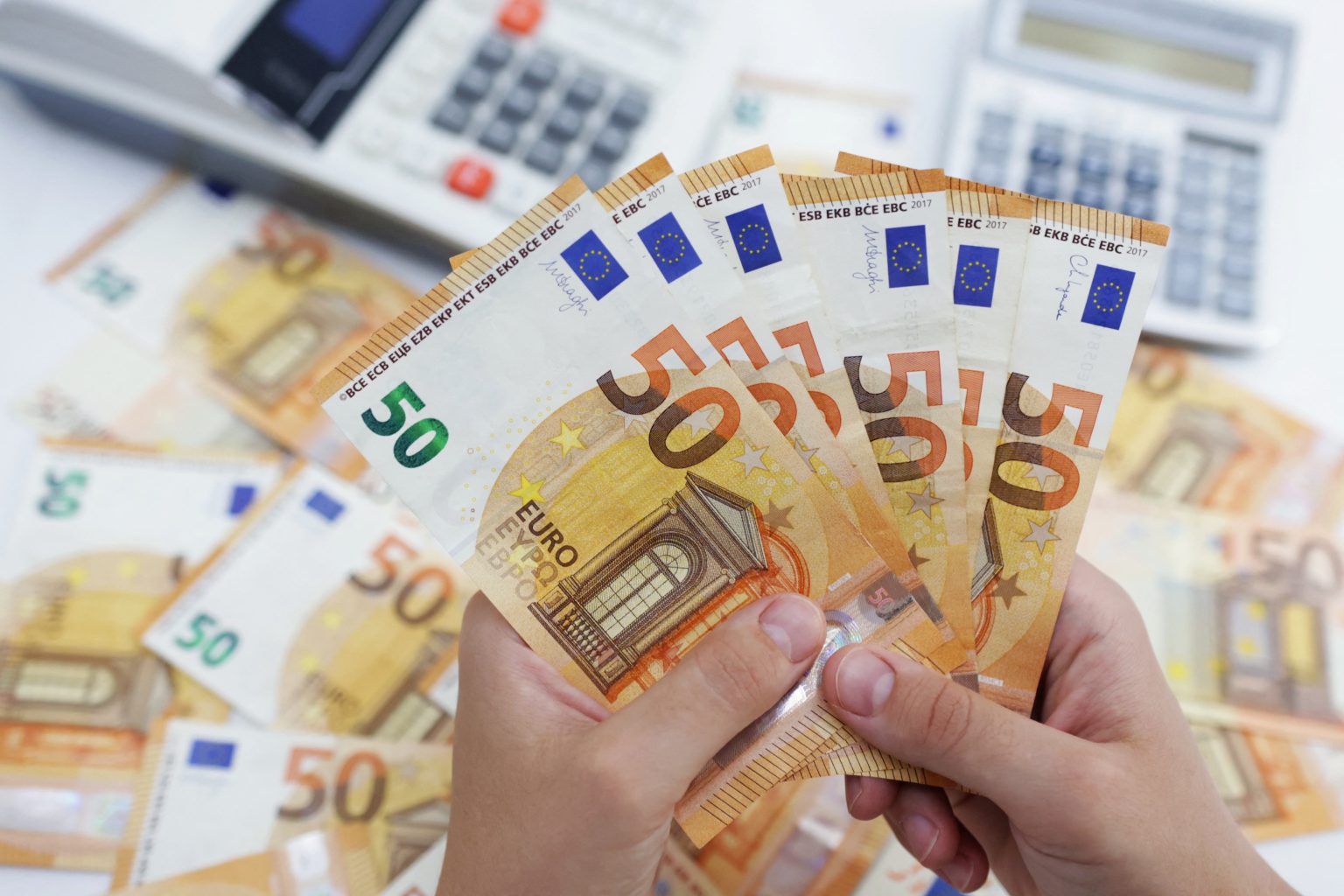Euro banknotes